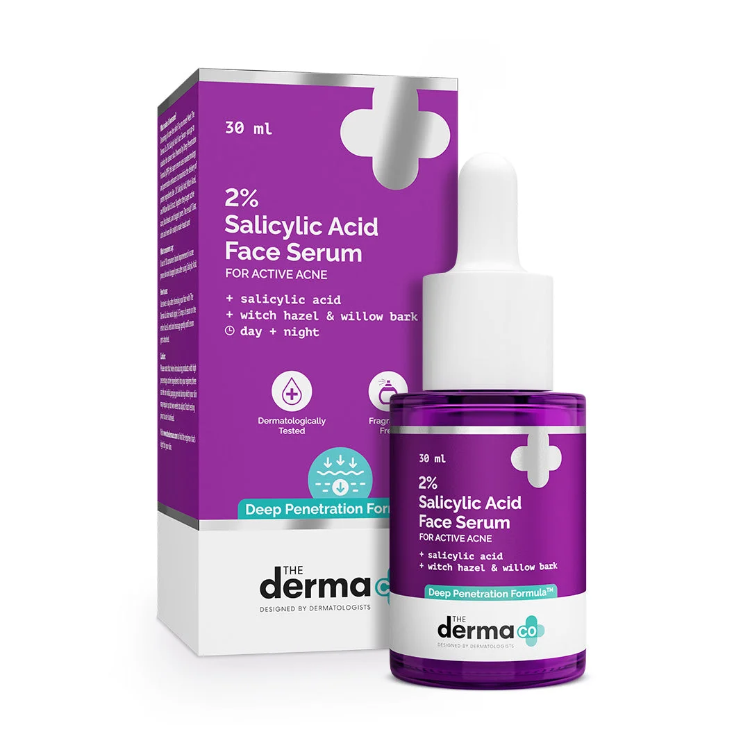 The Derma Co 2% Salicylic Acid Face Serum for Active Acne 30ml