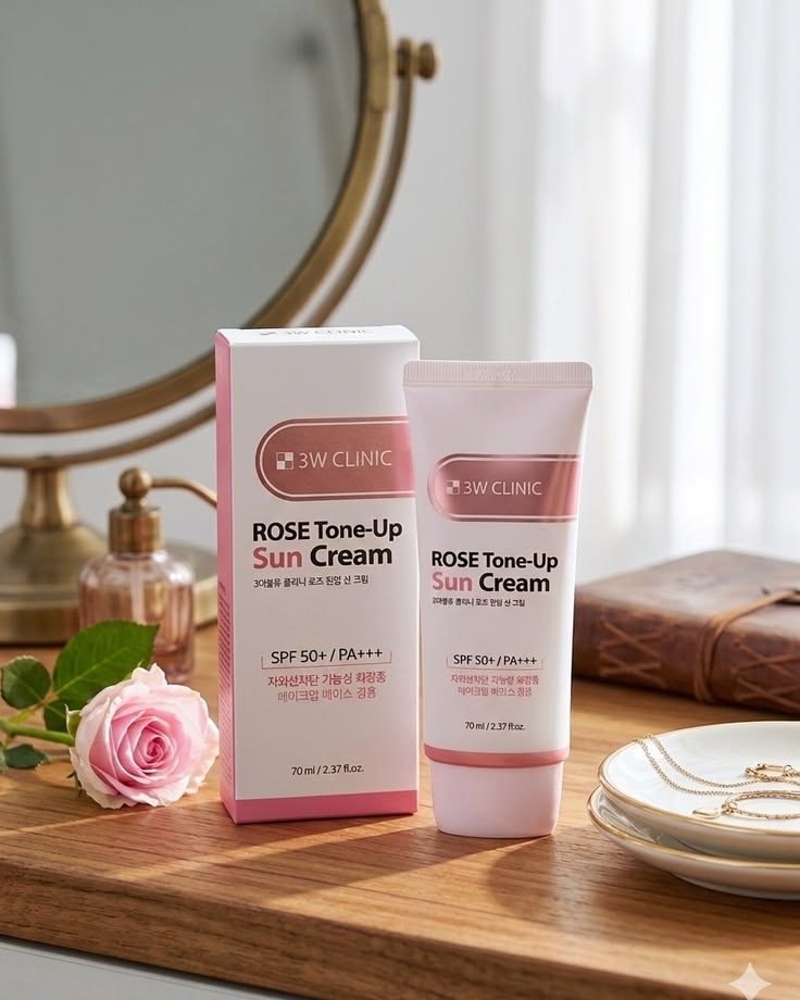3w Clinic Rose Tone-Up Sun Cream Spf 50+ PA+++
